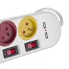 Maclean MCE229W ilgintuvas – 4 kištukiniai lizdai, 2× USB, 1,5 m laidas, baltas