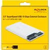 Išorinis HDD/SSD dėklas DeLOCK 42617, permatomas, USB Type-C, 10 Gbps
