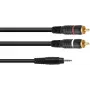 Garso adapterio laidas Omnitronic 3,5 mm lizdas į 2×RCA, 6 m, modelis 30225148