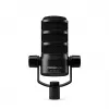 Studijinis mikrofonas RØDE PodMic USB – kardioidinis XLR/USB, 24 bitų / 48 kHz, USB-C, ausinių išvestis, sukamas garsumo reguliatorius, juodos spalvos