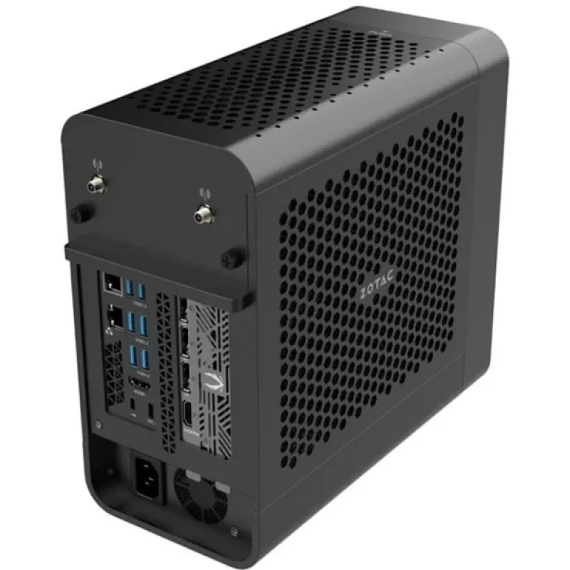 ZOTAC ZBOX MAGNUS ONE EU275070C, mini boksinis kompiuteris, PC Barebone, DDR5-SDRAM, PCI Express, Serial ATA III, Wi-Fi 7 (802.11be), 500 W
