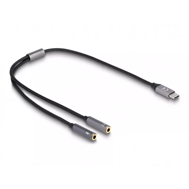 USB Type-C DAC adapteris DeLOCK 66616 24 bit 96 kHz 2 x 3,5 mm