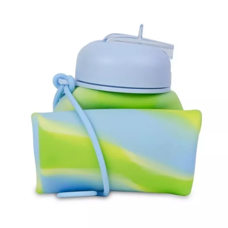 Sportinis vandens butelis Cool Pack Silikoninis butelis Z14770 600 ml Mergaitėms Mėlynas