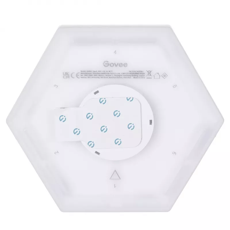 LED protingas skydelis Govee B6066 Hexa Pro RGBIC Bluetooth Wi‑Fi 10 vnt.