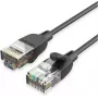 Tinklo kabelis Vention IBIBG Cat6A UTP plonas lizdinis kabelis, 1,5 m, juodas