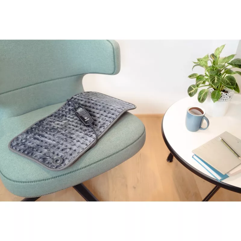 Kaitinimo pagalvėlė Beurer HK 123 XXL Cosy Grey Green Planet 60x30cm, 6 lygiai, automatinis išsijungimas