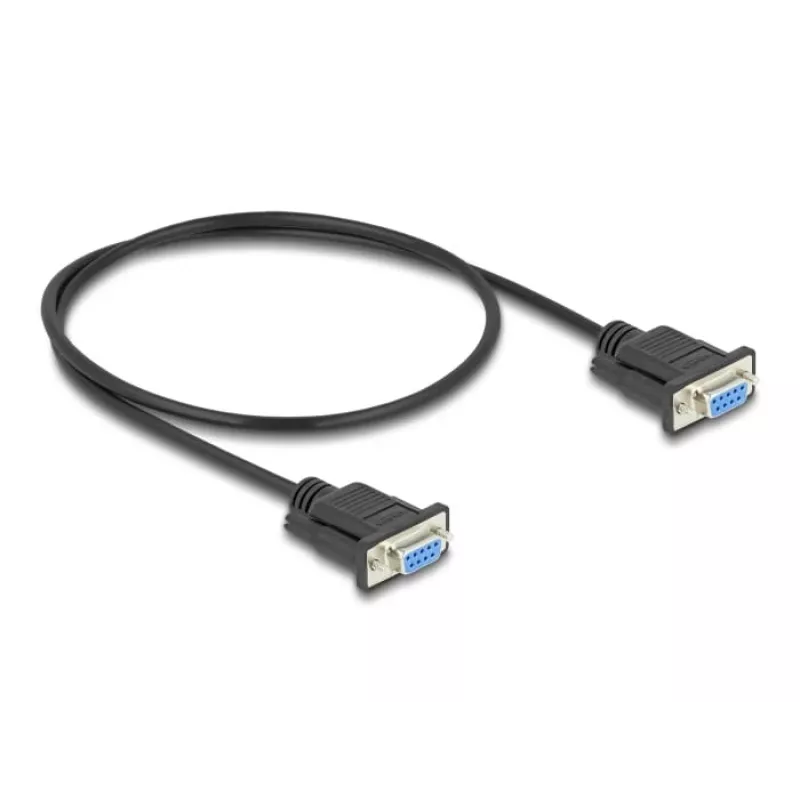 DeLOCK 86822 Serijinis kabelis Juodas 0,5 m DB-9