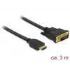 Laido adapteris DeLOCK 85655 3m HDMI A tipas DVI juodas