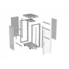 19 colių 32U LANBERG stovimas serverio spintos stovas 600×800 mm pilkas su stiklinėmis durimis ir LCD (Flat Pack)