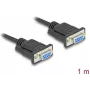 DeLOCK 86823 Serijinis kabelis 1 m DB-9 juodas