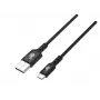 Laidas USB-USB C 2m silikoninis juodas Quick Charge