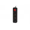 Prailginimo laidas Lanberg PS1-03F-0150-BK 1,5 m 3 kištukiniai lizdai juodas