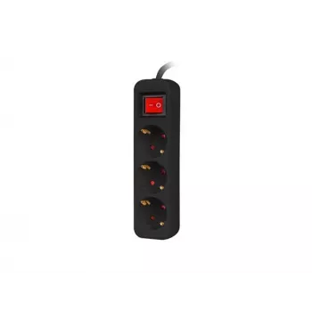 Prailginimo laidas Lanberg PS1-03F-0150-BK 1,5 m 3 kištukiniai lizdai juodas