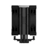 Oro aušintuvas DeepCool AK400 ZERO DARK PLUS — 120 mm FDB ventiliatorius, 4 šilumos vamzdeliai 6 mm, skirtas LGA 1700/AM4/AM5, aukštis 155 mm, juodas