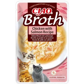 INABA Ciao Broth Vištiena ir Lašiša – skanėstai katėms – 40g