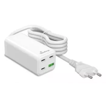 MediaRange MRMA124 greitasis kroviklis 100W, 3x USB-C, 100–240V, 1,5 m laidas, baltas