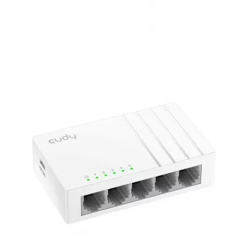 Cudy GS105U tinklo jungiklis – 5 prievadų Gigabit Ethernet (10/100/1000), baltas, 5 V