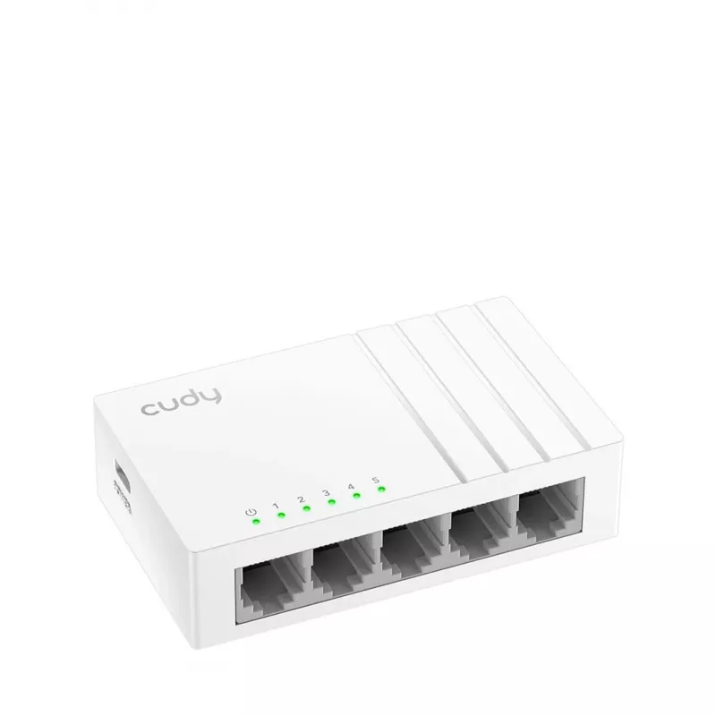 Cudy GS105U tinklo jungiklis – 5 prievadų Gigabit Ethernet (10/100/1000), baltas, 5 V