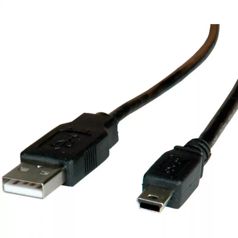ROLINE USB 2.0 kabelis, A tipo – 5 kontaktų Mini, 1,8 m (11.02.8719)