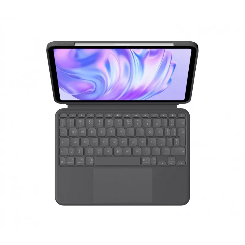 Logitech Combo Touch klaviatūra su dėklu iPad Pro QWERTY US International Trackpad Graphite