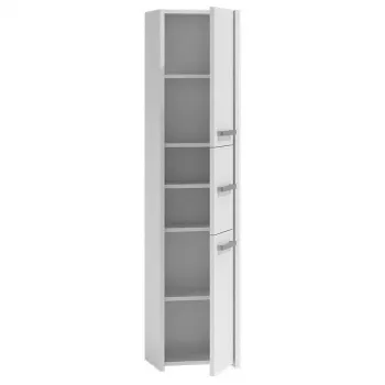 Vonios spintelė laisvai pastatoma Top e shop S43 BIEL – 6 lentynų, 400×300×1700 mm, balta