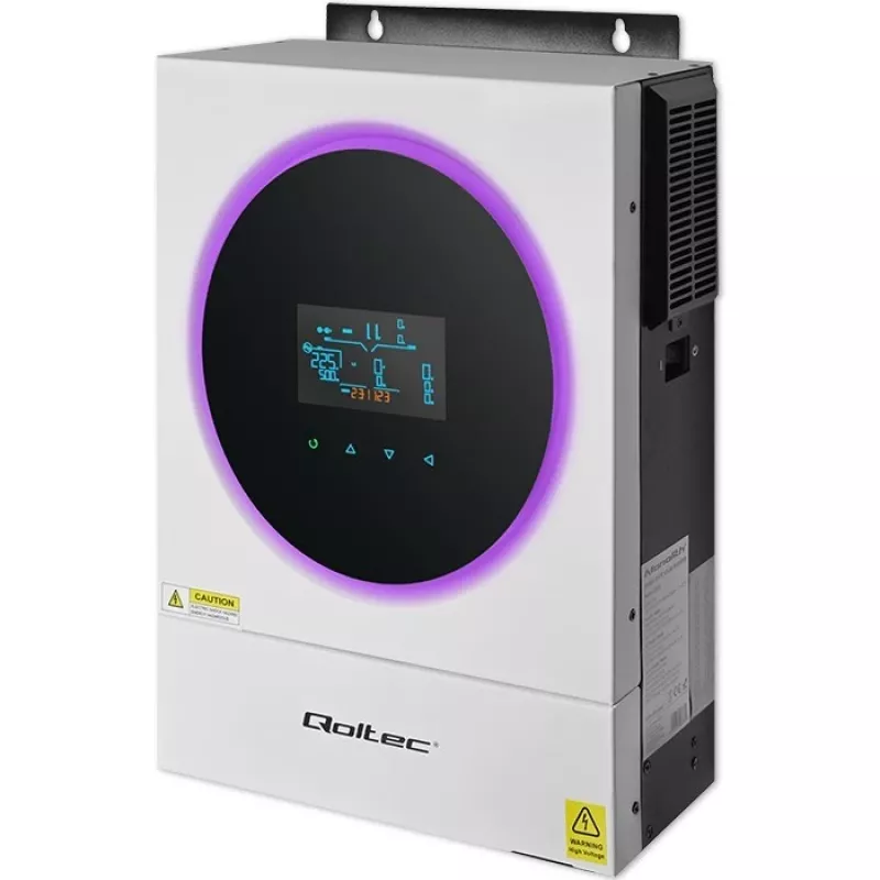 Qoltec hibridinis inverteris saulės sistemoms Off-Grid 4kVA 4kW 120A MPPT LCD Wi-Fi BMS Sinus