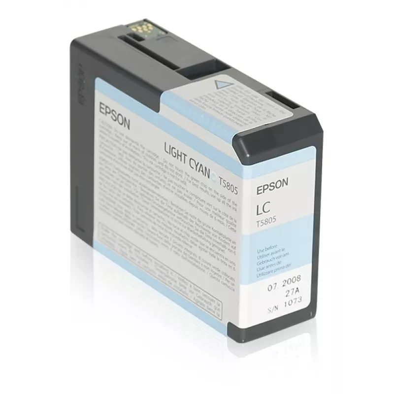Epson Singlepack Light Cyan T580500, šviesiai mėlyna, pigmentinis rašalas, 80 ml, 1 vnt., vienetinis paketas