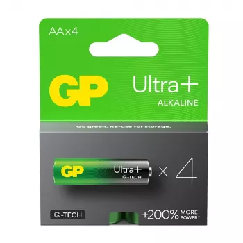 Alkalinės baterijos LR6/AA GP ULTRA+ 4 vnt.