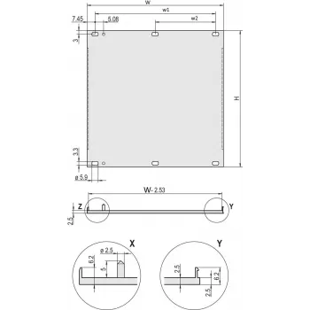 Schroff priekinis skydelis HF 4HE 63TE (20848270)