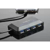 USB šakotuvas GEMBIRD ACT-HUB3C-4P — USB 3.2 Gen 1 Type-A pagrindinis prie 4 × USB 3.2 Gen 1 Type-C, 5000 Mbit/s, juodas