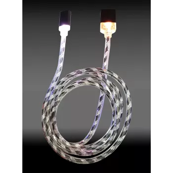 LC-Power USB-Micro-1M-8 laidas 1m juodas/sidabrinis, USB-A į Micro-USB