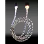 LC-Power USB-Micro-1M-8 laidas 1m juodas/sidabrinis, USB-A į Micro-USB
