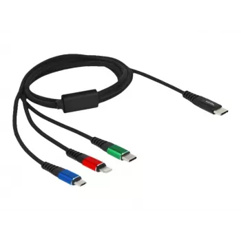 DeLOCK USB įkrovimo laidas 3 viename USB Type-C į Lightning / Micro USB 1 m