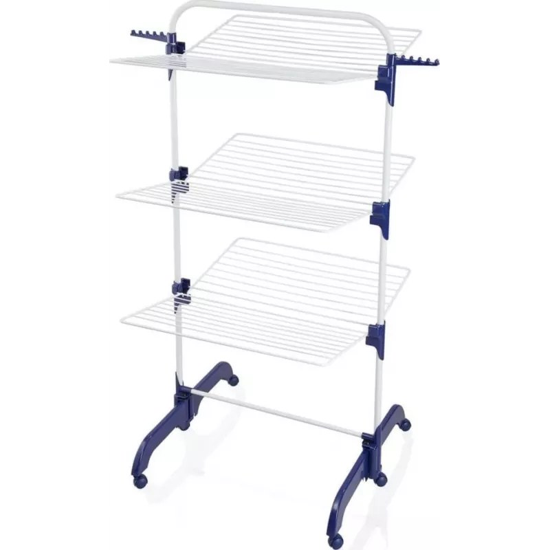 Sausintuvas Leifheit Pegasus 1081529, sulankstomas metalinis/plastikinis, džiovinimo plotas 42 m, ratukai, pakabos kabliukai, 76,5×700×1450 mm