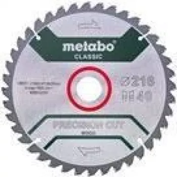 Pjūklo diskas Metabo 628652000 21,6 cm medžio drožlių plokštėms, kietmedžiui, MDF, fanerai, spygliuočiams