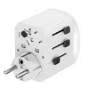 Kelioninis adapteris GEMBIRD TPA-EU2A1C15-01-W — 15W, kištukas E tipas, 2× USB-A + 1× USB-C, 100–250V