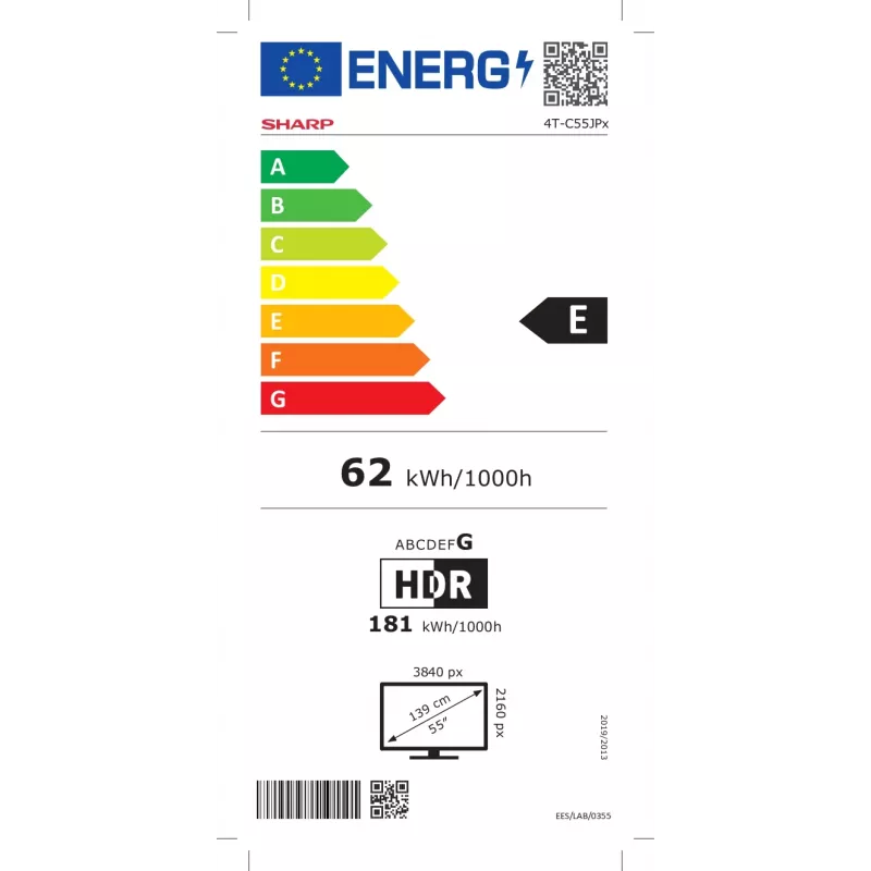 Sharp 4K Ultra HD QLED MiniLED televizorius | 55JP7265E | 55 colio | Google TV | UHD