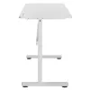 Stalas su rankiniu aukščio reguliavimu Ergo Office, maks. 40 kg, maks. aukštis 117 cm, su stalviršiu darbui stovint ir sėdint, ER-401 W