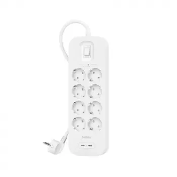 Maitinimo blokas / ilgintuvas Belkin SRB004VF2M-V2 — 8 lizdai, 2 USB-C prievadai, apsauga nuo viršįtampių