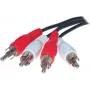 S/CONN 2 x RCA 10 m garso kabelis Juoda Raudona Balta Kištukas Kištukas