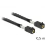 Delock vidinis SAS kabelis - SAS 6Gbit/s - 4x Mini SAS HD (SFF-8643) į 4x Mini SAS HD (SFF-8643) - 50 cm - skirtas P/N: 62703, 62704