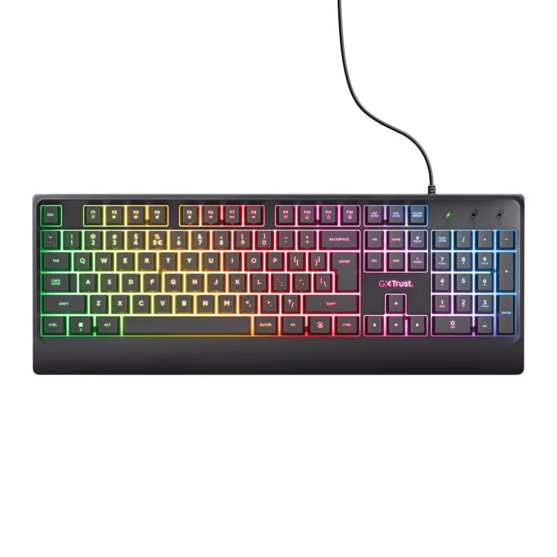 Trust GXT 792 QUADROX žaidimų rinkinys (klaviatūra, pelė, ausinės, kilimėlis) USB, QWERTY, juoda