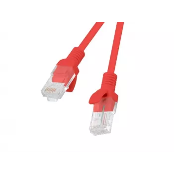 LANBERG Cat.5e UTP jungiamasis kabelis 1,5 m, raudonas, CCA laidas, 26 AWG, 100 MHz