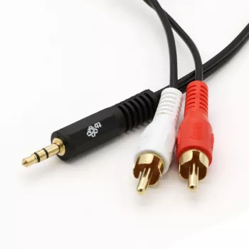 TB kabelis 3,5 mm MiniJack - 2x RCA vyras/vyras 1,5 m (AKTBXAJ2RCA150B)