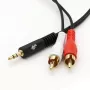 TB kabelis 3,5 mm MiniJack - 2x RCA vyras/vyras 1,5 m (AKTBXAJ2RCA150B)