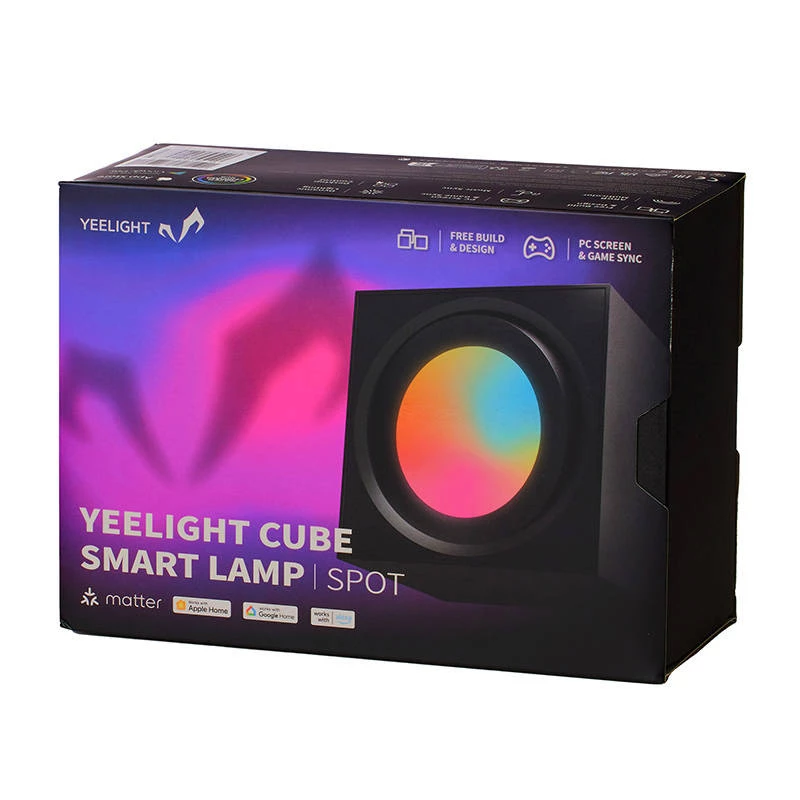 Gaming šviesos skydelis YEELIGHT SMART CUBE LIGHT SPOT bazė (YLFWD-0008) Juoda