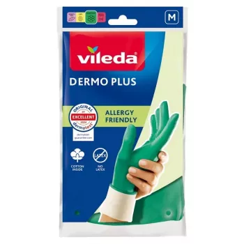 Vileda Dermo Plus ‘M’ pirštinės Žalios Medvilnė, Nitrilas