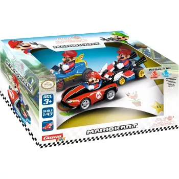 Transporto priemonių rinkinys Mario Kart 3pack pull&speed