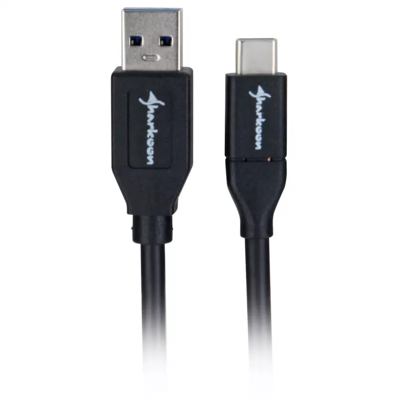 Sharkoon USB 3.2 Gen 2 laidas USB-A kištukas > USB-C juodas 1 metras - Laidas - Skaitmeniniai/duomenys