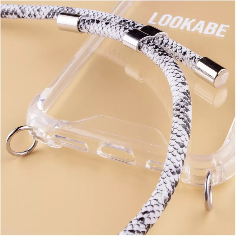 Vėrinys „Lookabe Snake Edition“ iPhone XR, sidabrinis – nešiojamas telefono aksesuaras